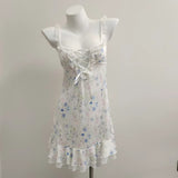 New Female Summer Crumbs With Cup Of Pajamas Pure Desire To Wear Slings Crumbs Printed Homewear