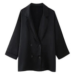 Women's INS Burst Wrinkles Blazer Blazer Casual Trousers