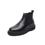 Zingj Boots Men's 2023 New British Style Men's Plus Size Thick Band Short Boots 45 46 Men's Boots