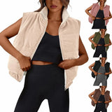 Ms. Autumn And Winter New Vest Lamb Zipless Double-Sided Warm Jacket