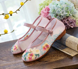Zingj Shoes Sandals Net Gauze Shoes Ox Tendon Bottom Summer Style Ethnic Wind Embroidered Cloth Shoes Women's Shoes Female Student