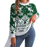 Shooting 2025 Autumn And Winter Leisure Deer Pattern Long-Sleeved Jacket Sweater Christmas Women's