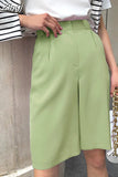 Women's Summer Shorts 2023 Long with High Waist Female Loose White Classic Knee-Length Office Wide Women's Shorts Black