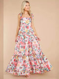 Zingj Summer New Women's Temperament Elegant One Word Collar Flower Halter Dress