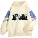 Color Edight Anime Characters Print Hooded Hooded Hoodie Casual Loose Hot