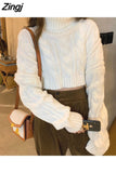 Sweater Women Spring Autumn Solid Simple Cropped All-match Comfortable Fashion Korean Style Leisure Casual Student