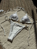 2025 New Sexy Nylon With Light Metal Ring With Dew-Back Split Body Swimsuit