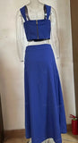 Zingj New Solid Color Crop Sling Top High Waist Half Skirt Suit Girl-Outfit