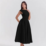 Autumn And Winter New Women's Fashion Temperament Sexy Back To Repair Solid Color