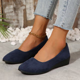 New Pointed Women's Shoes Large Size Shallow Slope Heel Single Shoes Bean Shoes Sports Casual Shoes
