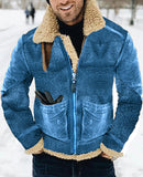 New Fur One Men's Coat Thick Lamb Hair Medium Long Imitation Leather Jacket Seven Color Eight