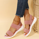 Sandals Women's 2025 Summer Thick-Sed Flat Heel And Fish Mouth Loose One Word With Large-Size Sandals Women's