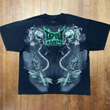 Summer Retro Street Dark Wind Printed Short-Sleeved T-Shirt English Loose Men's Top