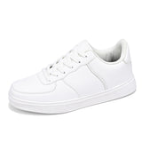 48 Small White Shoes Men's And Women's Primary And Secondary School Students Leisure Pure Color Plate Shoes Men's Leather Shoes Size No.