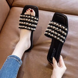 Beauty Flat Cool Slippers Women Wear 2025 New Fairy Style Skirt Casual Beach Cool