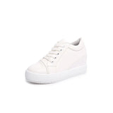 Height Small White Shoes Women 2025 New Korean Version Of Casual Fashion Breathable Student Sports Loose Bottom Thick Bottom Street