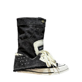 Tide Cool ~ 2025 Autumn Ins Tide High Canvas Shoes Women's Canvas Boots Jeans