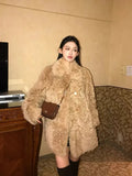 Urchin Toka Fur Coat Teddy Curly Wool Coat Warm Royal Sister