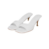 Cool Slippers Women 2025 Summer New Wear Large Code 42 British Wind Square Fine And Ladies