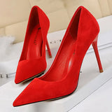 Shoes 2022 New Women Pumps Suede High Heels Shoes Fashion Office Shoes Stiletto Party Shoes Female Comfort Women