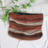 Cool Hottie Ultra-Short Umbilical Wrap Chest Sleeveless Coat Yarn Folding Tie Dye Chest Tight Waistcoat