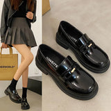 Mary Jane Single Shoe Woman 2025 New Autumn British Wind Pedal Small Leather Shoes Shallow Mouth Music Shoes Large