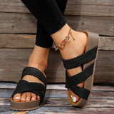 Casual Cool Drag Women 2025 New Slippers Flat Bottom One Word Cross Sandals Women