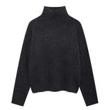 Women's Clothing INS Burst High-Neck Fashion With Solid Color Knitted Head