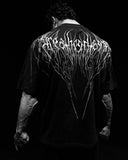 Summer Demon Cross Print Short-Sleeved T-Shirt Stranded Trousers Round Collar Men's Top