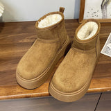 Thick-Bottomed Snow Boots Women's Winter 2025 Plus Thick Warm Cotton Shoes Women's Casual Sleeve Cotton