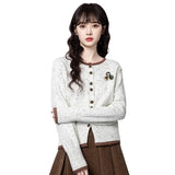 New French Style Fragrant Retro Temperament Knitted Short Coat Women's Autumn And Winter New Fashion