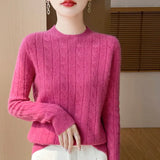 Girl Feeling Jasmine Sweater Knitted Retro Collar Top Autumn And Winter Thick Bottom Shirt