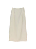 Xixi 2025 Autumn And Winter New Temperament Commute Solid Color Wool High Waist Skirt Hip Crooked Pencil Skirt