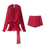 Temperament Lantern Dress Women's Spring New Short Skirt To Collect Irregular Lotus Leaf Edge