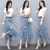 Denim Dress Two Sets Of 2025 Summer New Women's Temperament Thin Dress Dress Suit