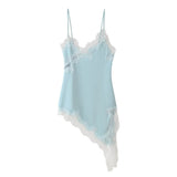 New Women's Collection Of Lace Asymmetrical Leisure Sling Mini
