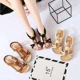 Sandals Women's 2025 Summer Flat Fish Mouth Beads Woven Sandals Roman Sandals Tourism Beach