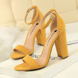 Sexy High Heels New Women Pumps Comfort Women Shoes Block Heels Ladies Shoes Buckle Women Heels Female Shoes Women