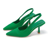 High-Heeled Sandals Baotou Behind The Empty Stumbling Stumbling New Shallow Tip Single-Shoe Fine Heel High