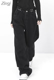 Style Streetwear Women's Pants 2023 Autumn Straight High Waist Trouser Baggy Fashion Girl Student Jeans Wide Leg