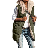 New Solid-Color Hooded Cotton Vest Wears Both Sides Of The Warm Cardigan Wind