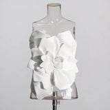 Sexy Babes Fashion Trend Top 2025 Summer New Three-Dimensional Flower Design High-End Bosom Vest