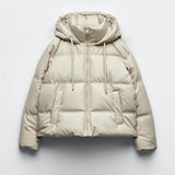 New Women's Solid Color Versatile Warm Imitation Leather Short Cotton Jacket Jacket 3046225