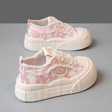 Bottom Low Help Canvas Shoes Women 2025 Spring New Small White Shoes Set Students Sports Leisure Board Shoes