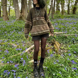 Fairygrunge Cozy Striped Downtown Sweater-Outfit