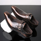 Zingj Fashion Shoes Square Head British Men's Business Leather Shoes Casual Large-Size Leather Shoes Cover Foot Men's