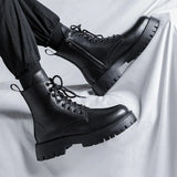 2025 New Youth Round Head, High Help, Low Heel Overalls Trend Big Head Martin
