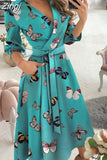 Women Summer Long Dress Short Sleeve V Neck Solid Vintage Elegant Chic Shirt Dress With Belt Office Ladies Party
