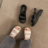 With Thick-Soled Sandals Female Big Head Buckle Beach Woman Womenssandals Rome