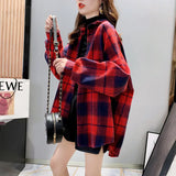 Zingj Shirt Female Long Coat Tide Ins2024 Autumn New Loose Grinding Hair Retro Hong Kong Flavor Long Sleeve Coat-Outfit